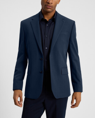 NEW EXPRESS $198 NAVY BLUE SLIM STRETCH SUIT JACKET SZ 46R
