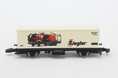 Wagon Marchandise Märklin 0455 – échelle Z, Conteneur Ziegler, Occasion