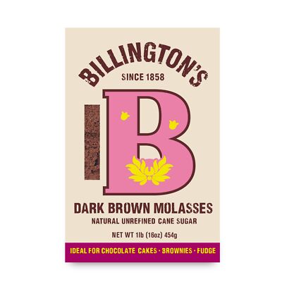 Billington's Natural Dark Brown Molasses Sugar 1 LB 1 Pound Pack of 10