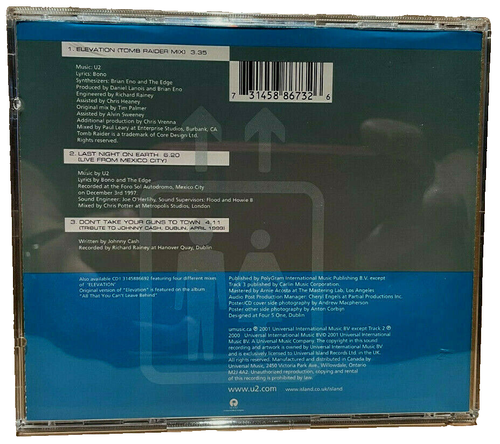 ISLAND CD Single 3145886732: U2 - Elevation - 2001 Canada with Poster CINRAM NM - Picture 2 of 7