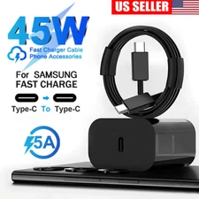 45W Fast Wall Charger Type USB C +6ft Cable For Samsung Galaxy S23 S22 S21 S24