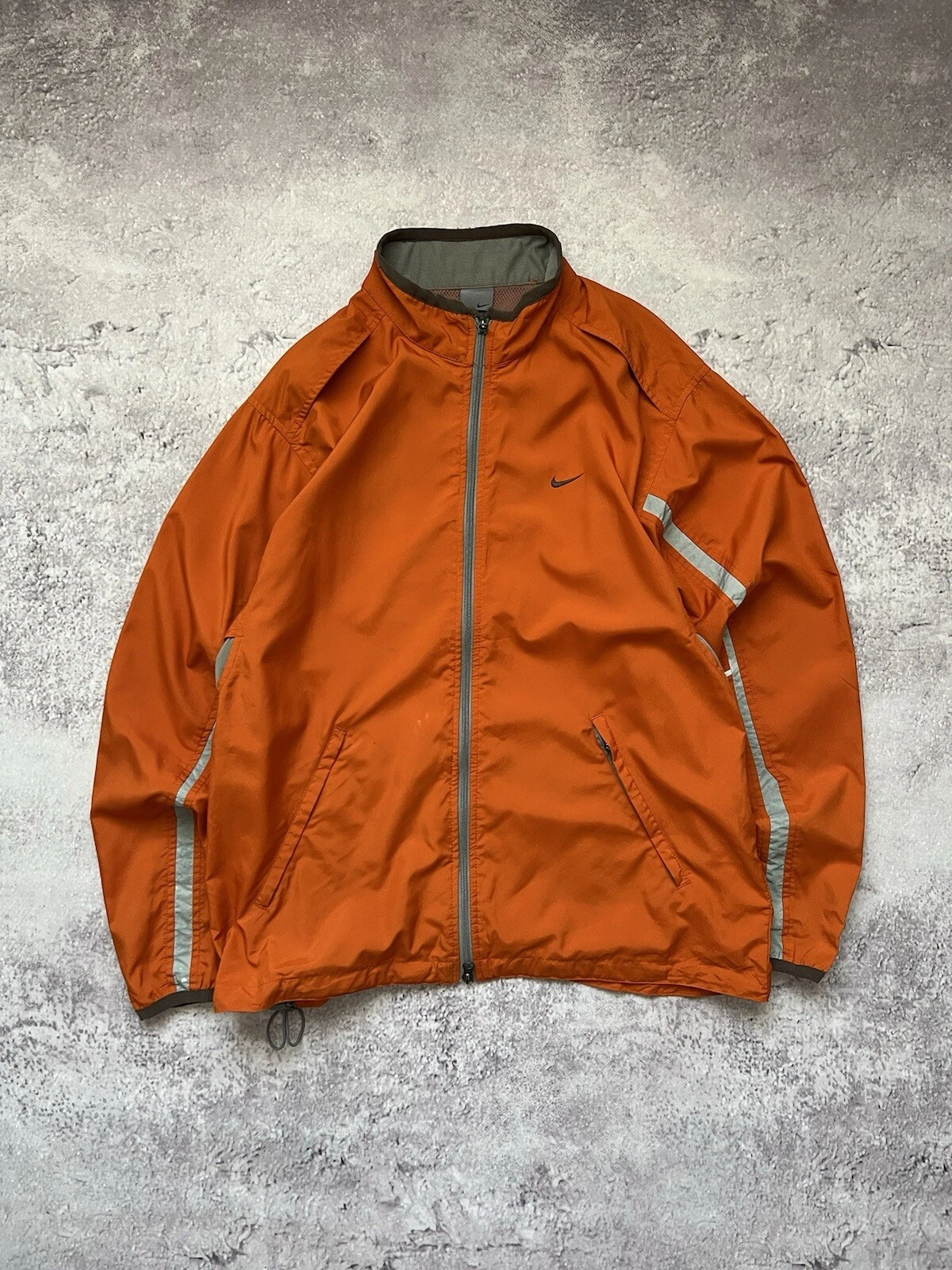 Vintage 90 S Nike Nylon Windbreaker Jacket Orange Mens L