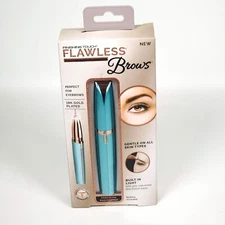 Finishing Touch Flawless Brow 18K Gold Plated Hair Remover ICE BLUE NEW Painless