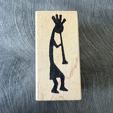 Kokopelli Rubber Stamp Wood Mounted, Southwestern Stamp, Southwest Stamp, flute