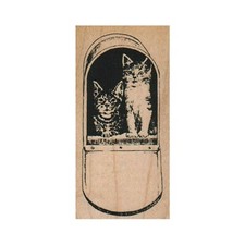 NEW Kitties In Mail Box RUBBER STAMP, Kitty Stamp, Cat Stamp, Cat Lover Stamp
