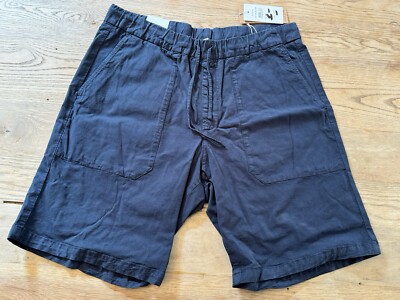 NN07 Navy Blue Shorts Size 34 Drawstring Reg Fit Zipper Fly Mid Rise