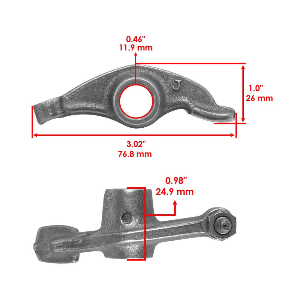 Brazo basculante de válvula de árbol de levas 2 para Honda CRF150F 2003 - 2005 / CRF230F 2003 - 2019 Foto 2 de 4