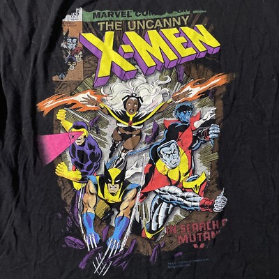 Vintage 90s Marvel X-Men Shirt Sz L Universal Studios The Uncanny