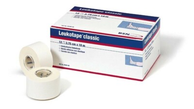 12x BSN Leukotape  Classic Weiß 3,75cm x 10m Rolle Sporttape Tape Verband Sport