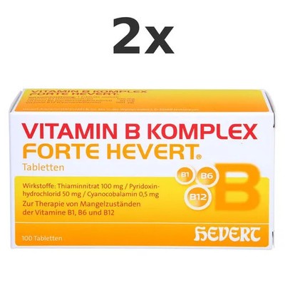 2x Vitamin b Komplex Forte Hevert Tabletten Set 100 St - PZN 5003931