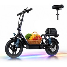 Foldable Electric Scooter 48V 15Ah 40km 14 in Off Road E-Scooter with Seat+ Box