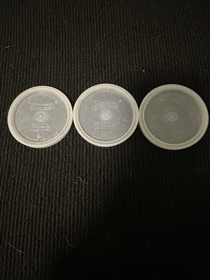 Lot Of 3 Vintage #296 Tupperware Tupper Seal Lid Clear Replacement Lids