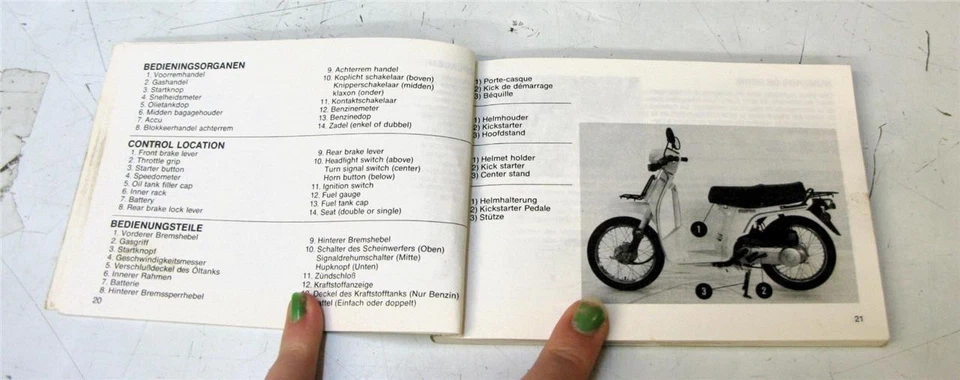 HONDA Scoopy Scooter Owners Handbook 1980s #NR 51 SH5.000 Multi Lang - Image 4 of 4
