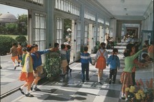 Shanghai, China Children Spacious Corridor Original Vintage Postcard