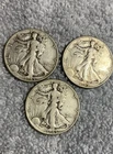 Lot of 3 - 1945 Walking Liberty Half Dollar - 90% Silver US Coins