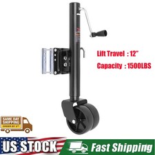 1500 Lbs Swivel Trailer Jack Double Wheel 12 Lift Boat Jack Marine For Rv