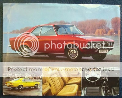 OPEL MANTA L & MANTA RALLYE Car Sales Specification Leaflet