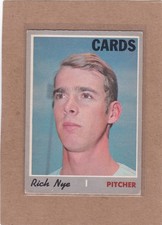 1970 O PEE CHEE BASEBALL RICH NYE #139 CARDINALS VGEX *A41493