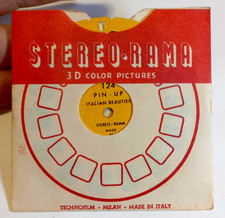 STEREO-RAMA 3D COLOR PICTURES - 124 PIN-UP ITALIAN BEAUTIES - 1960ca - DISCHETTO