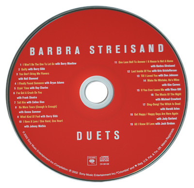 Barbra Streisand   Duets CD 2002 Pop Vocal Columbia CK 86126