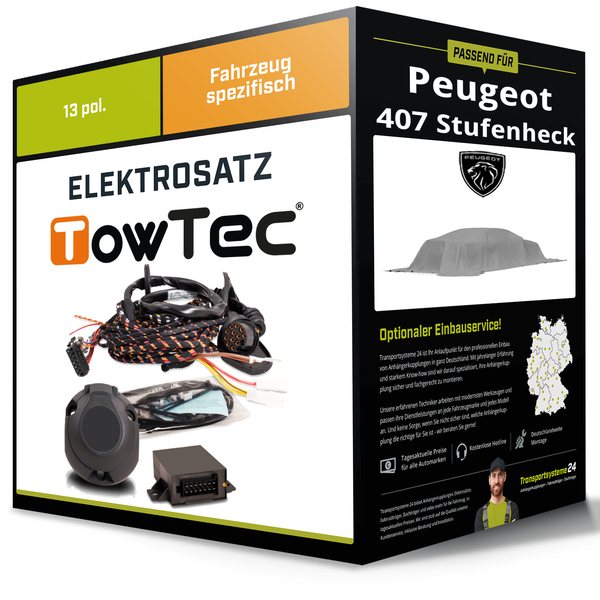Elektrosatz 7-Pol Spezifisch für VW Passat Limousine 08.2014-03.2024 NEU Towtec-image