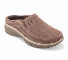 Skechers Easy Going Water-Repellent Studded Suede Clogs Chocolate 9/M New