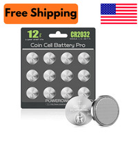 CR2032 Lithium 3V Coin Battery 12-Pack for Apple Airtag Key Fob Remote LED Candl