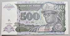 Zaire 500 N. Zaires 1994 Unc, Printer HdMZ
