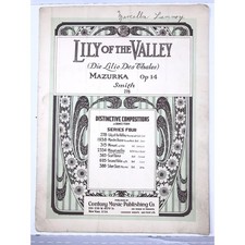 Lilly Of The Valley Mazurka Vintage Sheet Music