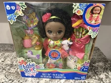 Hasbro BABY ALIVE Once Upon a BABY Forest Tales Forest Mia Black Hair Rare
