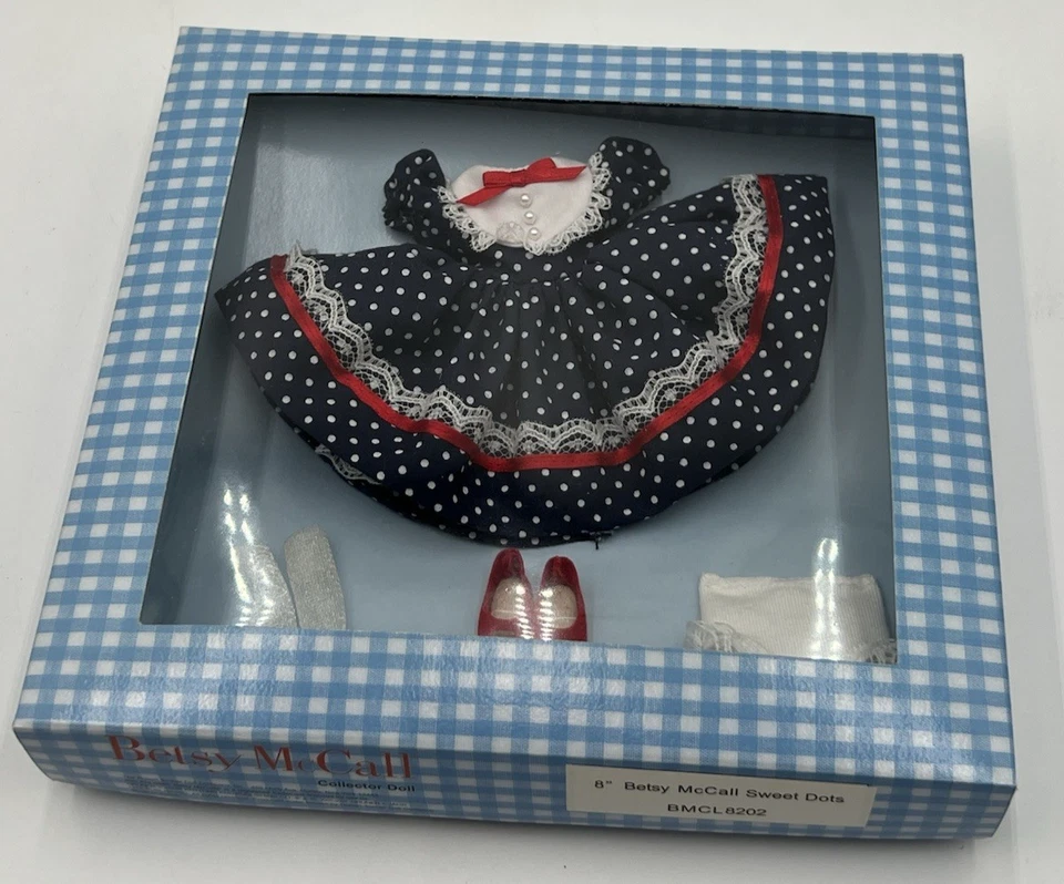 Muñeca Robert Tonner Vintage Betsy McCall Outfit “Sweet Dots” MC8202 8” NUEVA EN CAJA DIFÍCIL DE ENCONTRAR Foto 2 de 4