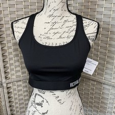 THE PLAYER by Victoria's Secret Racerback Sport Bra Women  s Size L Black NEW