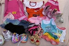 Vtg Build a Bear Clothing Lot 20 pcs outfits shoes purse dress Carrier BAB 06-10
