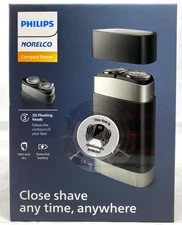Philips Norelco PQ888/81 Portable Shaver, Wet/Dry, ComfortCut w/ Floating Heads