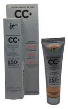 NIB It Cosmetics CC+ SPF 50 Sunscreen ~ Light Medium  0.406 Fl Oz Exp. 11/26