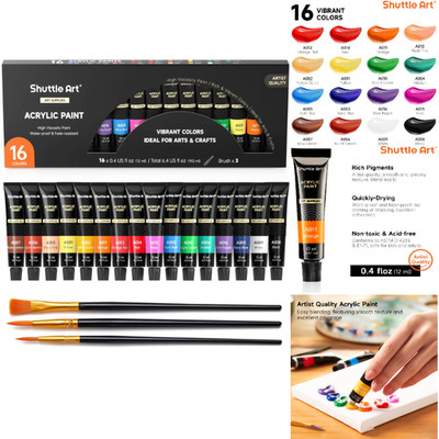 Acrylfarben Set 16 Tüten 12ml Künstlerqualität Kinder Erw