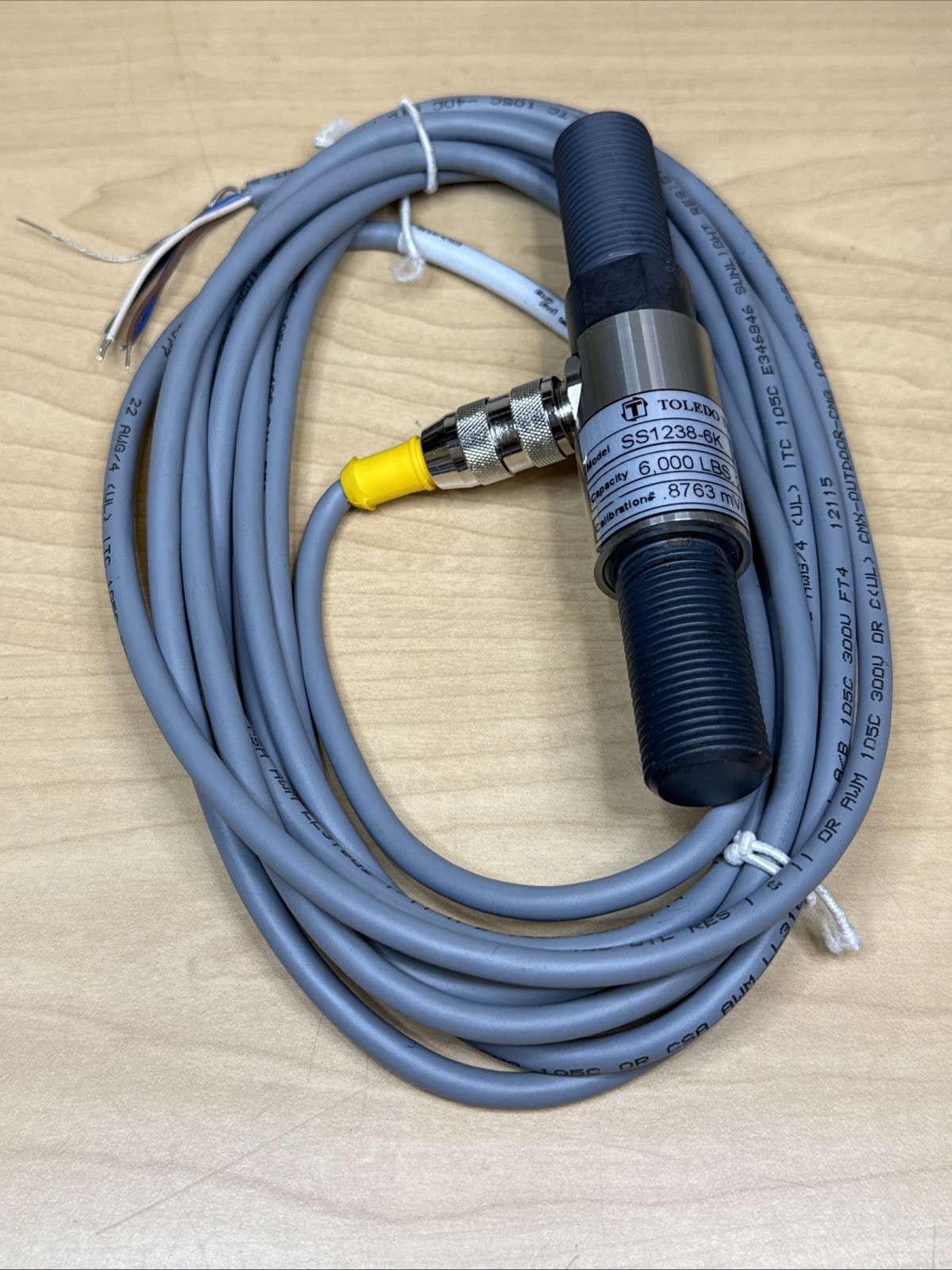 NEW! Toledo Transducers SS1238-6K 6,000 lb Load Cell w/ RK 4.4T-4/S618 Cordset