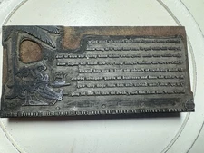 Vintage Letterpress Printing Block Cities Service Florida Print Wooden