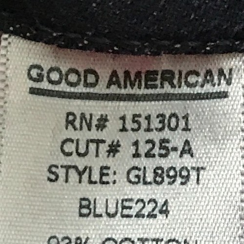 Good American Good Legs Jeans Damen 6/28 Blau Mid Rise Stretch Dark Wash Preppy - Bild 11 von 13