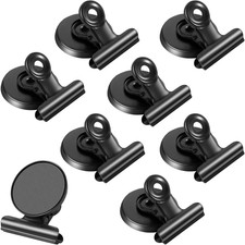 8Pack Strong Fridge Magnets - Heavy Duty Bulldog Clips Perfect for Refrigerator