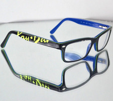 RARE Ray-Ban Junior Kid's Eyeglasses Blue/Black/Yellow Logo RB1535 3600