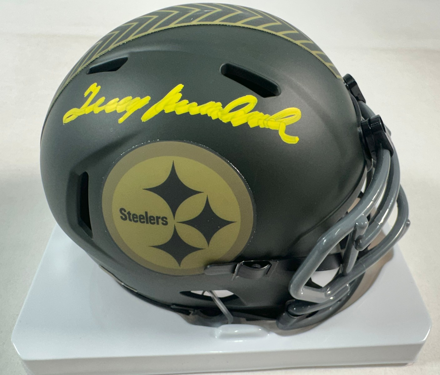 Terry Bradshaw Autographed Signed Pittsburgh Steelers Auto Steelers 2025 STS Speed Mini Helmet Beckett witness 