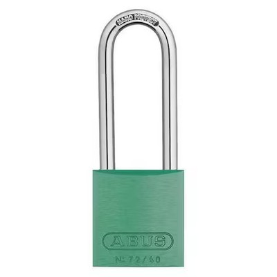 Abus 15403 Keyed Padlock, Open, Rectangular Aluminum Body, Hardened Steel