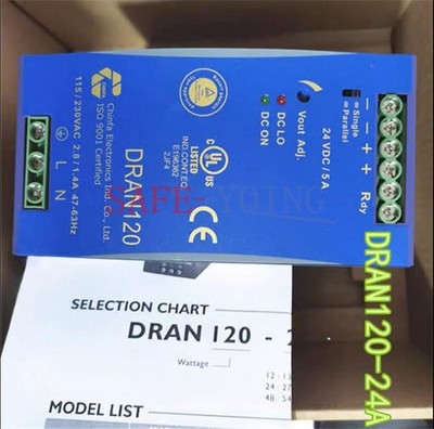 1PC NEW Chinfa DRAN120-24A Switching Power Supply 115/230VAC 24VDC 120W #ac