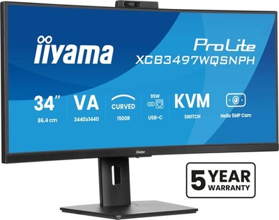 Iiyama Prolite XCB3497WQSNPH-B1. Displaydiagonale: 86,4 cm 34'' Displayauflösung