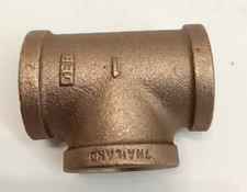 Lansdale Valve 400-100-01072 1" FNPT Bronze Threaded Tee Class 125 Lead Free