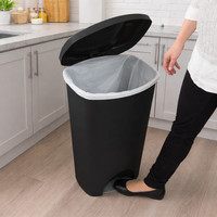 Large Pedal Bin Home Office Kitchen Waste Rubbish Paper Trash Bins 50Litre
