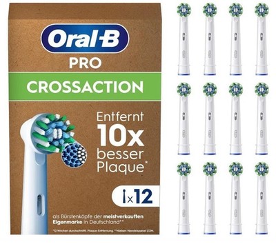 Gratis Lieferung 16X Oral-B CrossAction ORIGINAL Aufsteckbürsten Weiss EB50RB-8~