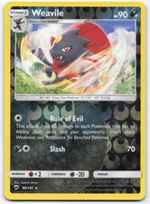 Weavile 86/147 Burning Shadows Reverse Holo Rare Pokemon Card LP
