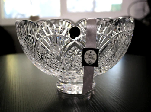 Vintage Waterford Crystal Classics Collection Seahorse 10" Bowl New In Box